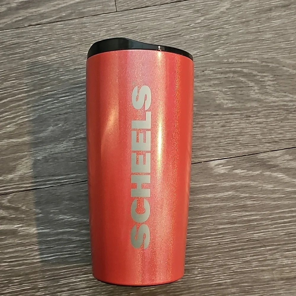Scheels stainless 12 oz coffee cup. Shimmer. Used